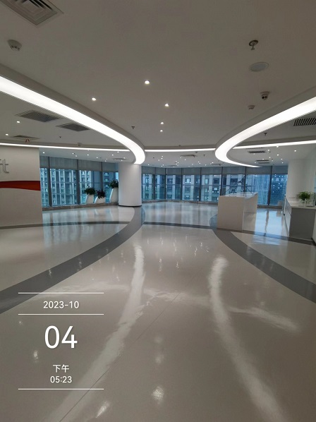 展廳PVC地面清洗打蠟