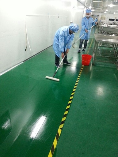 錦富電子環(huán)氧地面清洗打蠟